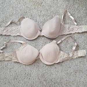 2 Nude Nursing Bras
